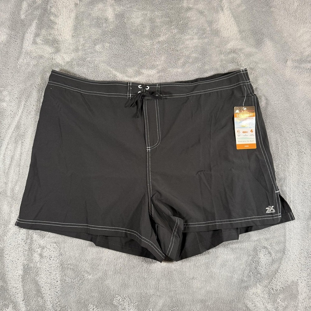 ZeroXposur Swim Shorts Mens 3XL Black Quick Dry UPF 30 Stretch Lined Pockets NWT